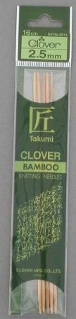 Clover TAKUMI Nadelspiel 16 cm lang, 2,5 mm