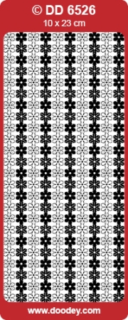Stickerbogen 10 x 23 cm Flowerframe weiss multicolor