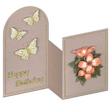 Preview: Stickerbogen 10 x 23 cm Fine Flexible Frames Filigrane Flexible Rahmen gold