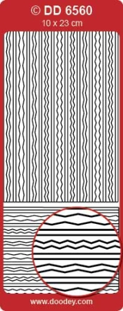 Stickerbogen 10 x 23 cm Frames / Lines Notch Rahmen / Linien Punkte gold
