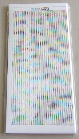 Preview: Reddy Stickerbogen 10 x 23 cm Frames Multi / Lines Rahmen und Linien weiss multicolor