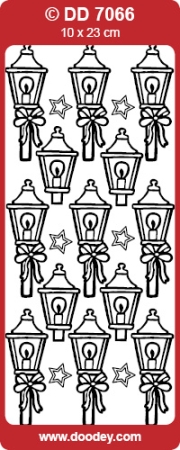 Reddy Stickerbogen 10 x 23 cm Lanterns Laternen gold