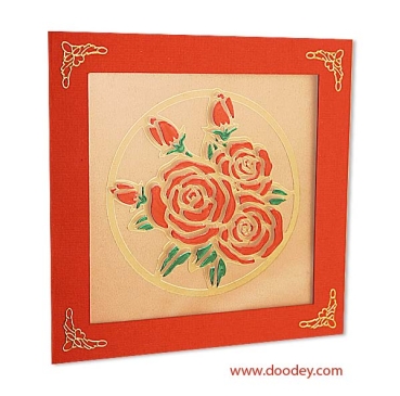 Preview: Stickerbogen 10 x 23 cm Mandala 3D-Medaillons gold