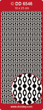 Stickerbogen 10 x 23 cm Flexible Borders Bordüren glänzend schwarz