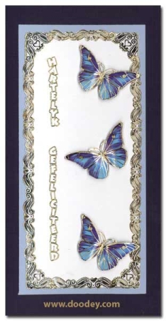 Preview: MD Sticker transparent silber Butterfly small big