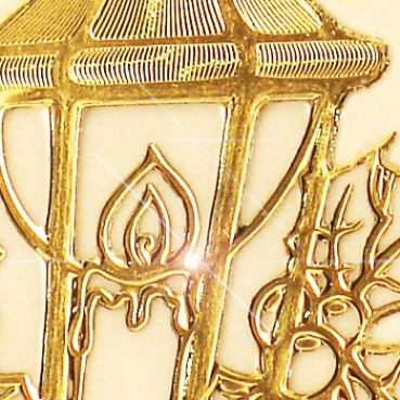MD Sticker transparent gold Ecken Laterne