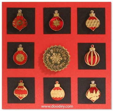 Preview: MD Sticker transparent gold Xmas Baubles small star-designs