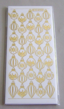Preview: MD Sticker transparent gold Xmas Baubles small star-designs