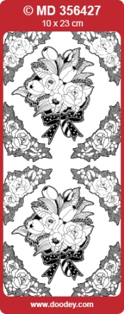 MD Sticker transparent gold Wedding Bouquet