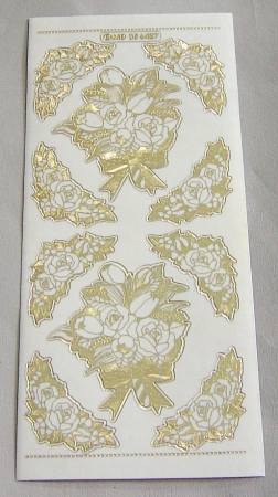 Preview: MD Sticker transparent gold Wedding Bouquet