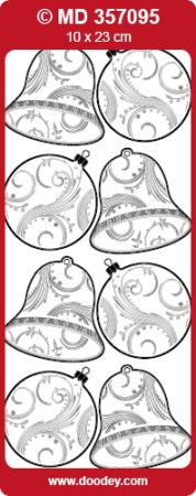 MD Sticker transparent gold Christmas Designs Ball / Bell