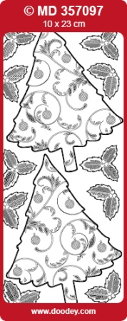 MD Sticker transparent gold Christmas Designs Tree Baum