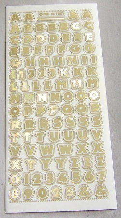 Preview: MD Sticker transparent gold Alphabet ABC Disco big