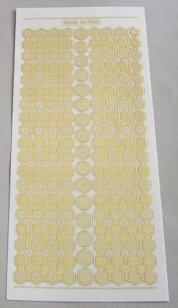 Preview: MD Sticker transparent gold Border Corner Snowflake