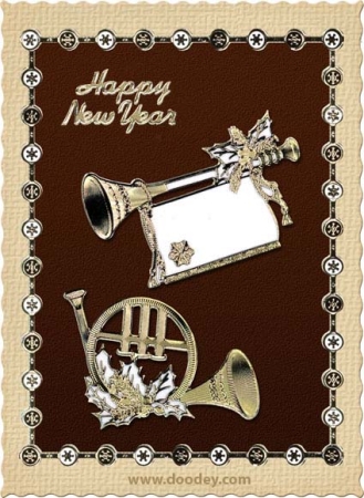 Preview: MD Sticker transparent gold Border Corner Snowflake