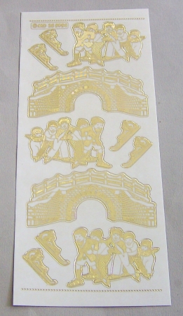 Preview: MD Sticker transparent gold Ice Skating under Bridge