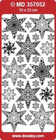 MD Sticker transparent gold Stars