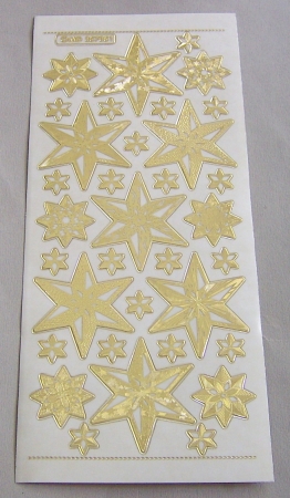 Preview: MD Sticker transparent gold Stars