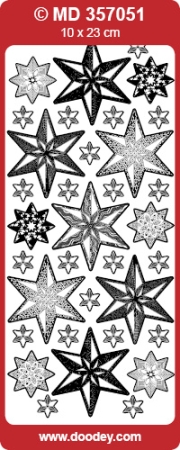 MD Sticker transparent gold Stars