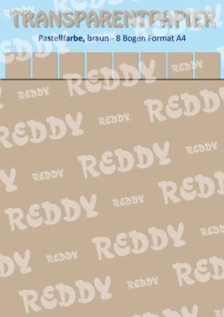 Reddy Cards Transparentpapier A4 Pastellfarben uni, braun