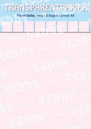 Reddy Cards Transparentpapier A4 Pastellfarben uni, rosa