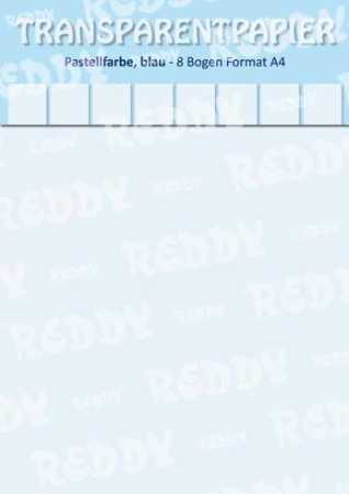 Reddy Cards Transparentpapier A4 Pastellfarben uni, blau