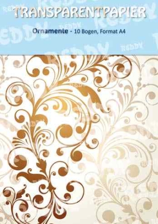 Reddy Cards Transparentpapier A4 bedruckt pro Bogen Ornamente