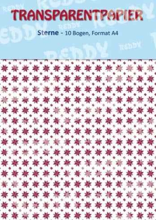 Reddy Cards Transparentpapier A4 bedruckt pro Bogen Sterne