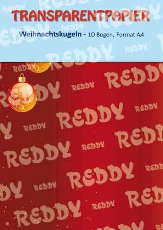 Reddy Cards Transparentpapier A4 bedruckt pro Bogen Weihnachtskugeln