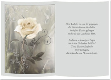 Reddy Cards Transparentpapier,  A5, Gedichte, Beileid Trauer