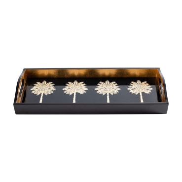 Preview: Caspari Bar Tablett Lack Rechteckig Bar Tray Grand Palms