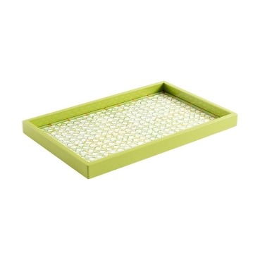 Caspari Tablett Lack Pebble Lacqueur Vanity Tray Gold