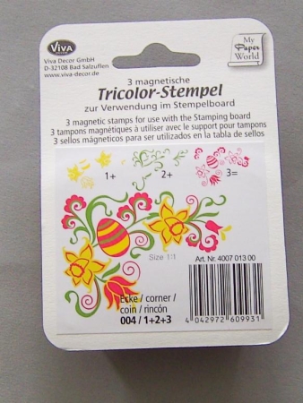 Preview: VIVA Decor Tricolor Stempel Osterei Ecke