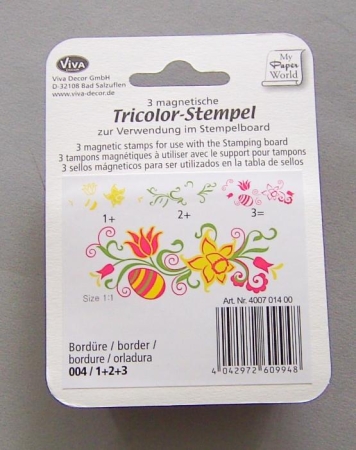 Preview: VIVA Decor Tricolor Stempel Osterei Bordüre