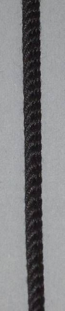 Baumwollkordel 5 mm breit pro Meter schwarz