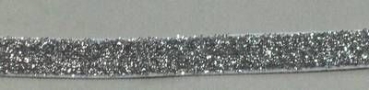 Elastisches Samtband 10 mm pro Meter silber