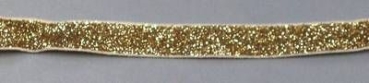 Elastisches Samtband 10 mm pro Meter gold