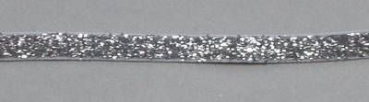 Elastisches Samtband 6 mm pro Meter silber