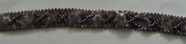 Kette auf Kunstleder 25 mm je Meter braun