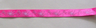 PES-Band Blumengirlande 15 mm je Meter pink