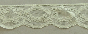 Raschelspitze 62 mm je Meter creme