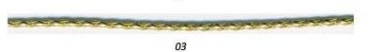 SKAI Zopf Kordel Tresse 3 mm pro Meter gold