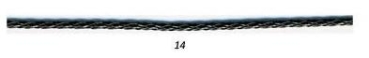 SKAI Zopf Kordel Tresse 3 mm pro Meter schwarz