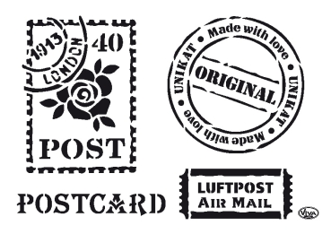 VIVA Decor Universalschablone Postcard