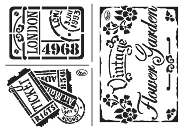 VIVA Decor Universalschablone Vintage Flower Garden