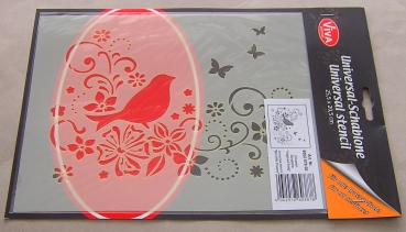 Preview: VIVA Decor Universalschablone Vogel auf Zweig