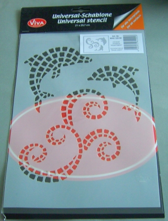 VIVA Decor Universalschablone "Mosaik Delphin"