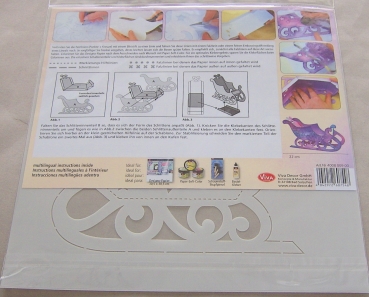 Preview: VIVA Decor Verpackungs-Schablone Motiv Schlitten