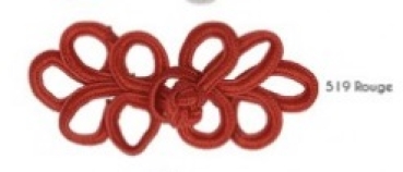 Posamentenverschluß 2 Stück rot 3 x 8 cm