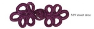 Posamentenverschluß 2 Stück lila 3 x 8 cm